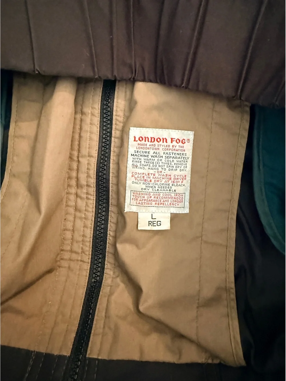 London Fog Men's Brown Jacket Size Large Regular